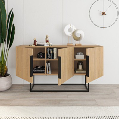 buffet-titan-3p-chene-pieds-en-metal-17036