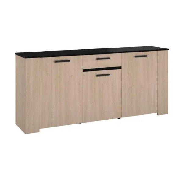 BUFFET HELMA CH BROOKLYN/BLACK Style contemporain - L 182 x P 40 x H 80 cm