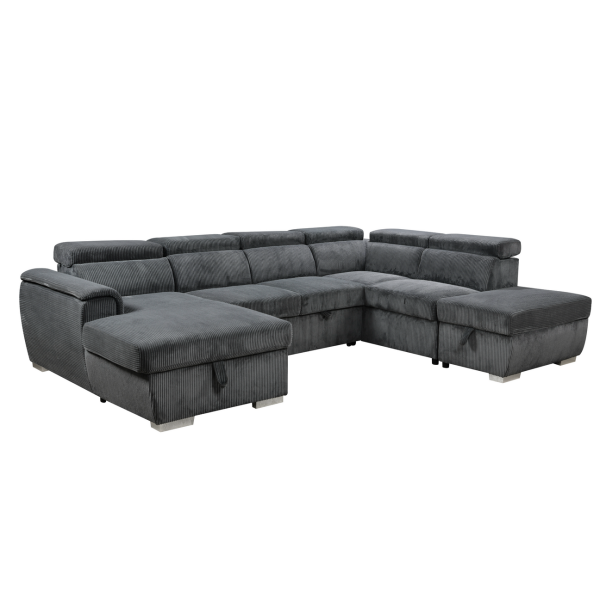 Canapé U convertible / H-8968DARKGREY