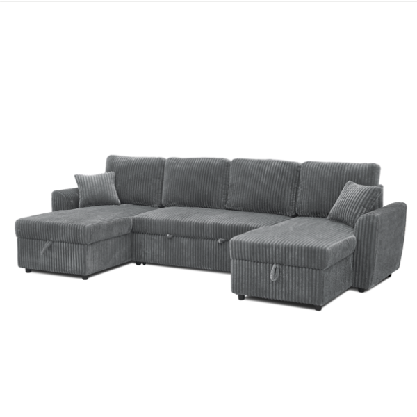 Canapé convertible gris / YL-93163UGREY