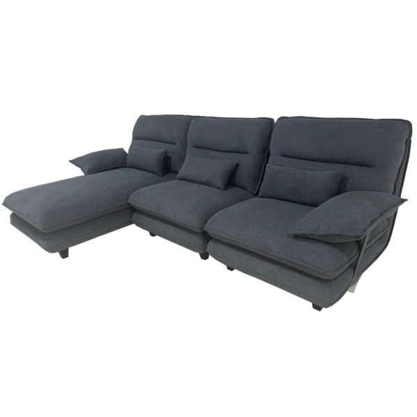 Canapé d'angle avec support métal / H-8816DARKGRE